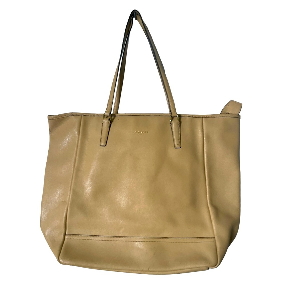Coach Tan Leather Large Tote‎ Bag